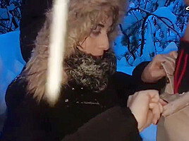 Femfoxfury – Neighbor Passionate Sucks Big Dick In Frost To Cum In Mouth – Outdoor