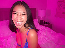 Ameena Green In Hot Ebony All Natural Cutie Gets Fucked Into Full Nelson