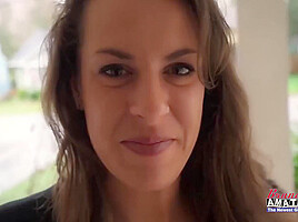 Brunette Milf Hottie Lilly M Sucks A Cock To Get Her Pussy And Ass Fucked!