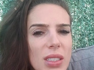 Cute curly brunette solo webcam masturbation