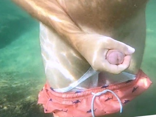 Risky Public Beach Sex Amateur Couple’s Underwater Adventur