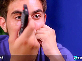 Ginger Teen Ava Sparks Gets a Sloppy Creampie While Standing on One Leg